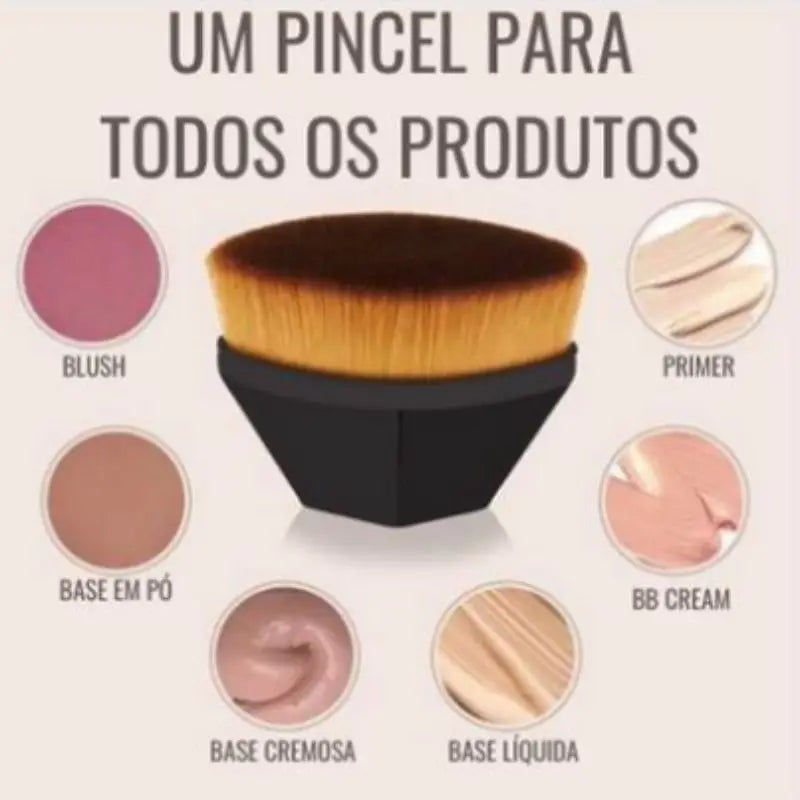 Pincel Hexagonal para Maquiagem, BASE/BB Cream
