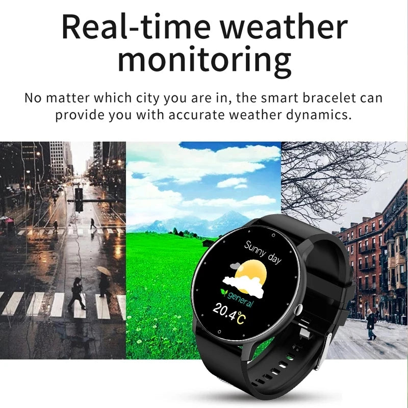 Relógio Inteligente LIGE Maculino | Feminino, esportivo, fitness, com monitor de frequência cardíaca, à prova d'água, para Android e iOS