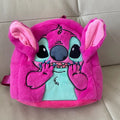 Mochila de Pelúcia Disney Stitch, moda 3D, Feminina, Grande Capacidade, Alta Qualidade