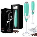 Batedor Portátil c/ Suporte alimentado por bateria, misturador para café