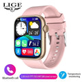Relógio inteligente Feminino LIGE, tela sensível ao toque, chamada Bluetooth, à prova d'água, esportivo, fitness, rastreador, para Android e iOS