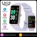 Relógio Inteligente Feminino LIGE HD de 1,47” com Pulseira Esportiva, Fitness, Monitor de Saúde, à Prova D'água para Android e iOS