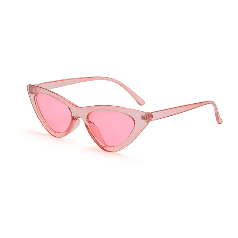 Óculos de sol meia armação, feminino, estilo felino