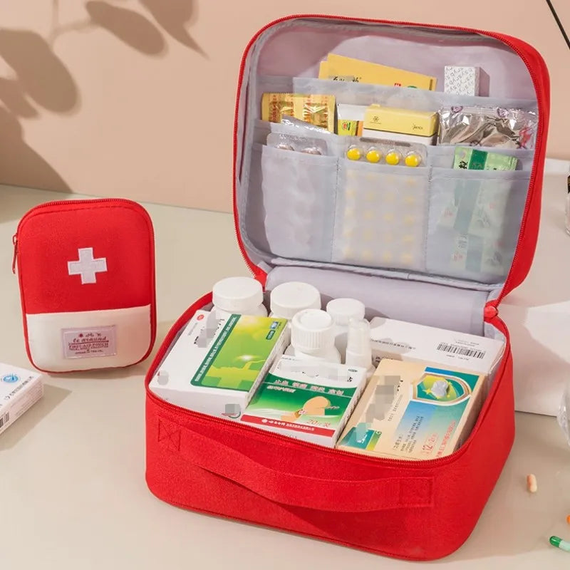 Bolsa médica de primeiros socorros para armazenamento de medicamentos e uso doméstivo