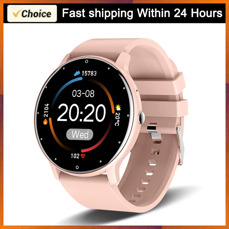Relógio Inteligente LIGE Maculino | Feminino, esportivo, fitness, com monitor de frequência cardíaca, à prova d'água, para Android e iOS