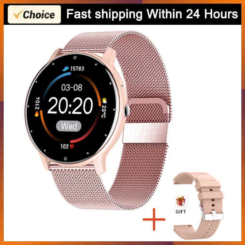 Relógio Inteligente LIGE Maculino | Feminino, esportivo, fitness, com monitor de frequência cardíaca, à prova d'água, para Android e iOS