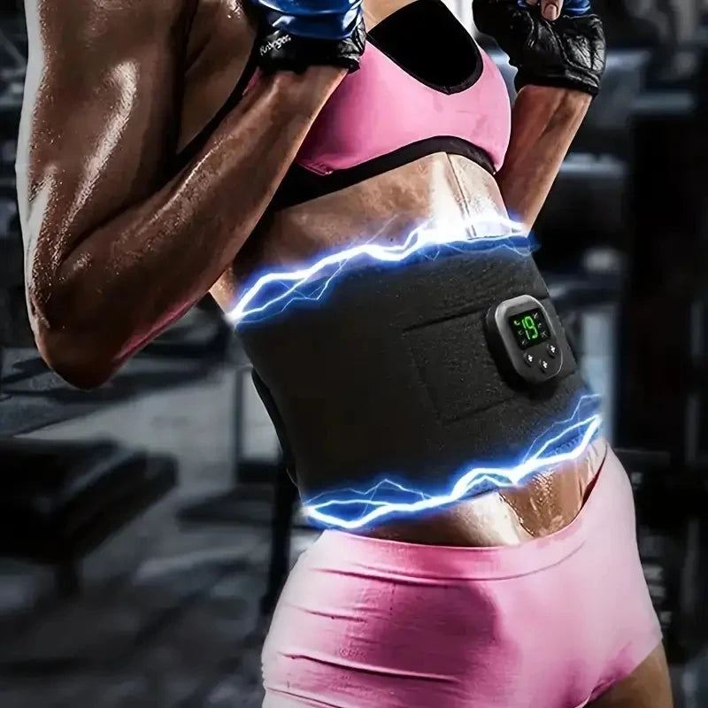 Massageador de cintura com carregamento USB, cinto modelador portátil, treinador elétrico de braços, quadris e pernas, equipamento de massagem fitness para perda de peso