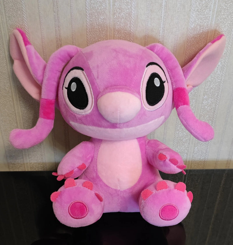 Boneco de pelúcia Stitch, desenhos animados da Disney, Azul e Rosa