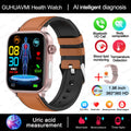 Relógio Inteligente Feminino com chamada Bluetooth, ECG+PPG, Pressão Arterial, Monitor Cardíaco, 380mAH para Android e iOS