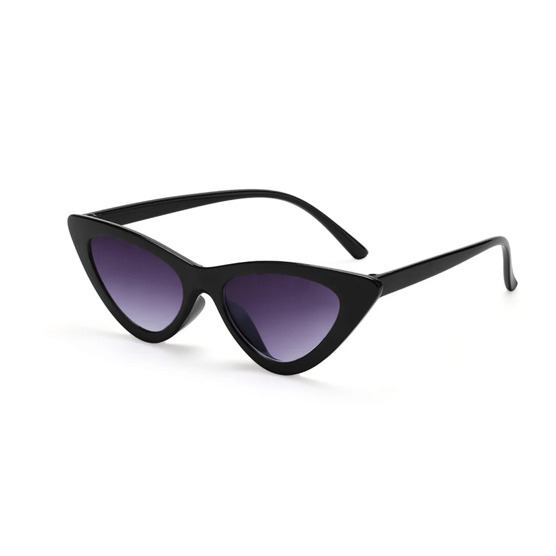 Óculos de sol meia armação, feminino, estilo felino