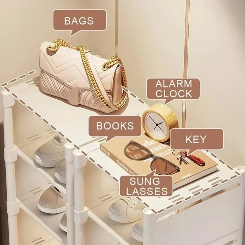 Organizador de Sapatos em várias camadas, para canto, voltada para economia de espaço