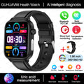 Relógio Inteligente Feminino com chamada Bluetooth, ECG+PPG, Pressão Arterial, Monitor Cardíaco, 380mAH para Android e iOS