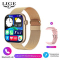 Relógio inteligente Feminino LIGE, tela sensível ao toque, chamada Bluetooth, à prova d'água, esportivo, fitness, rastreador, para Android e iOS
