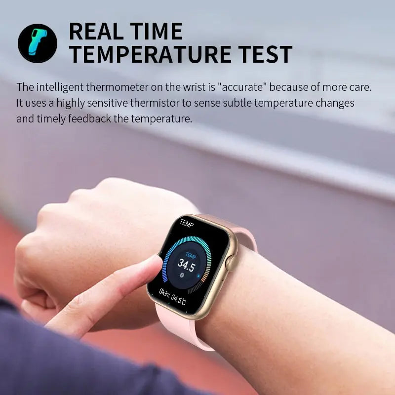 Relógio inteligente Feminino LIGE, tela sensível ao toque, chamada Bluetooth, à prova d'água, esportivo, fitness, rastreador, para Android e iOS