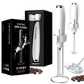 Batedor Portátil c/ Suporte alimentado por bateria, misturador para café