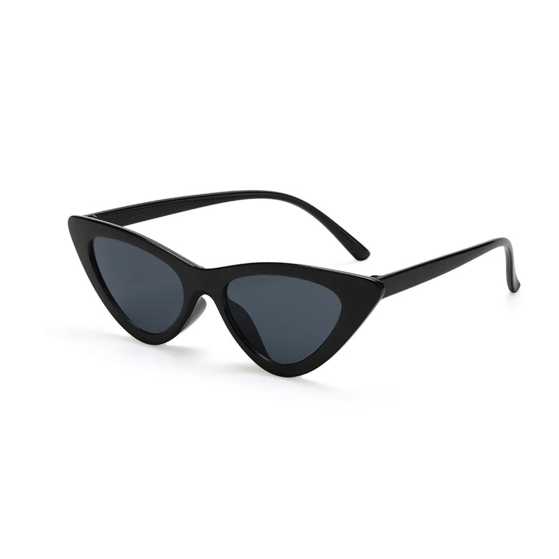 Óculos de sol meia armação, feminino, estilo felino