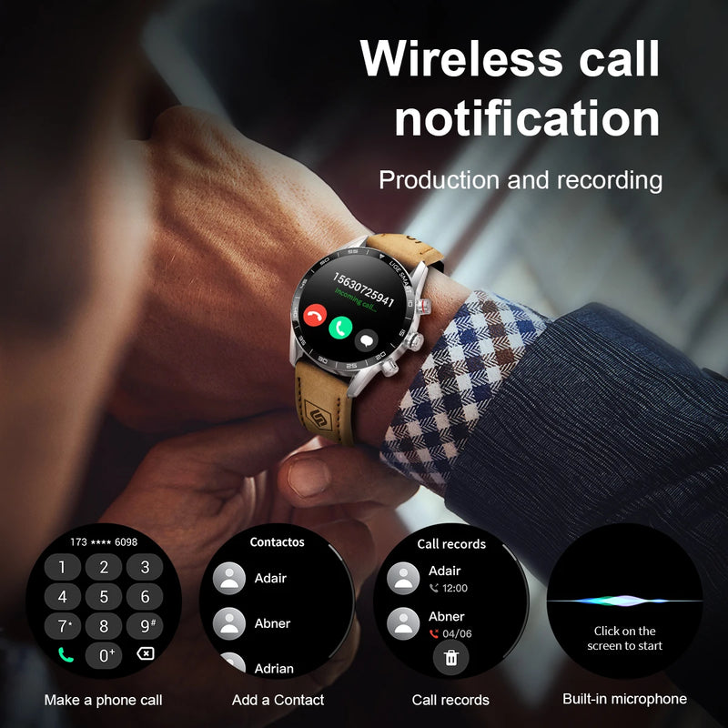 Relógio Inteligente Masculino Militar LIGE com GPS Tela AMOLED HD, Monitor de Frequência Cardíaca, chamada Bluetooth, à prova D' água para atividades ao Ar Livre