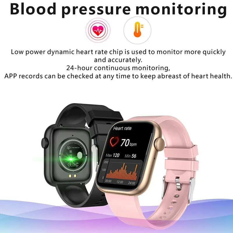 Relógio inteligente Feminino LIGE, tela sensível ao toque, chamada Bluetooth, à prova d'água, esportivo, fitness, rastreador, para Android e iOS