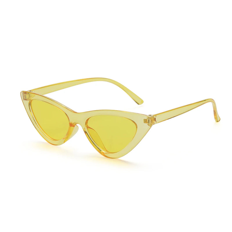 Óculos de sol meia armação, feminino, estilo felino