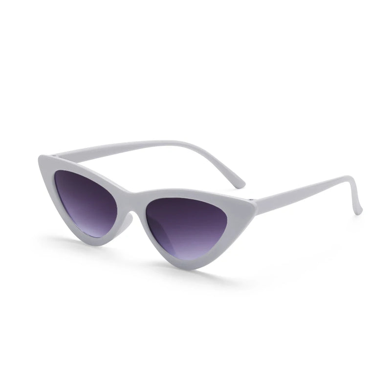 Óculos de sol meia armação, feminino, estilo felino