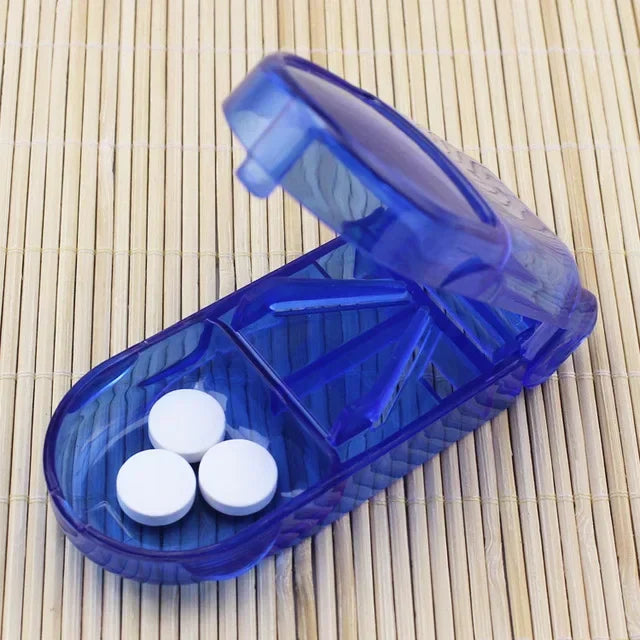 Caixa Cortadora de Comprimidos, separa e armazena medicamentos