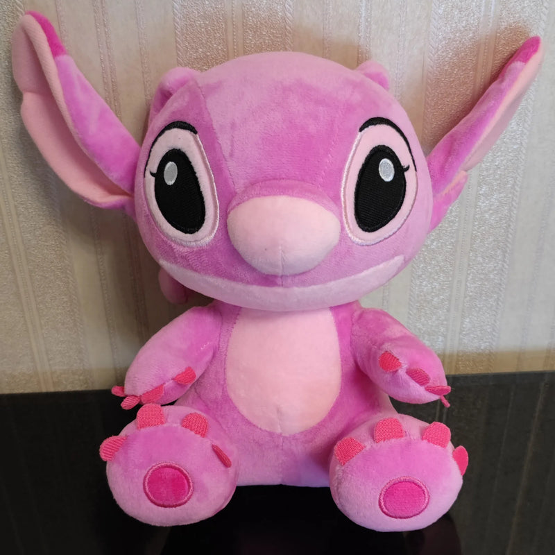 Boneco de pelúcia Stitch, desenhos animados da Disney, Azul e Rosa