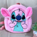 Mochila de Pelúcia Disney Stitch, moda 3D, Feminina, Grande Capacidade, Alta Qualidade