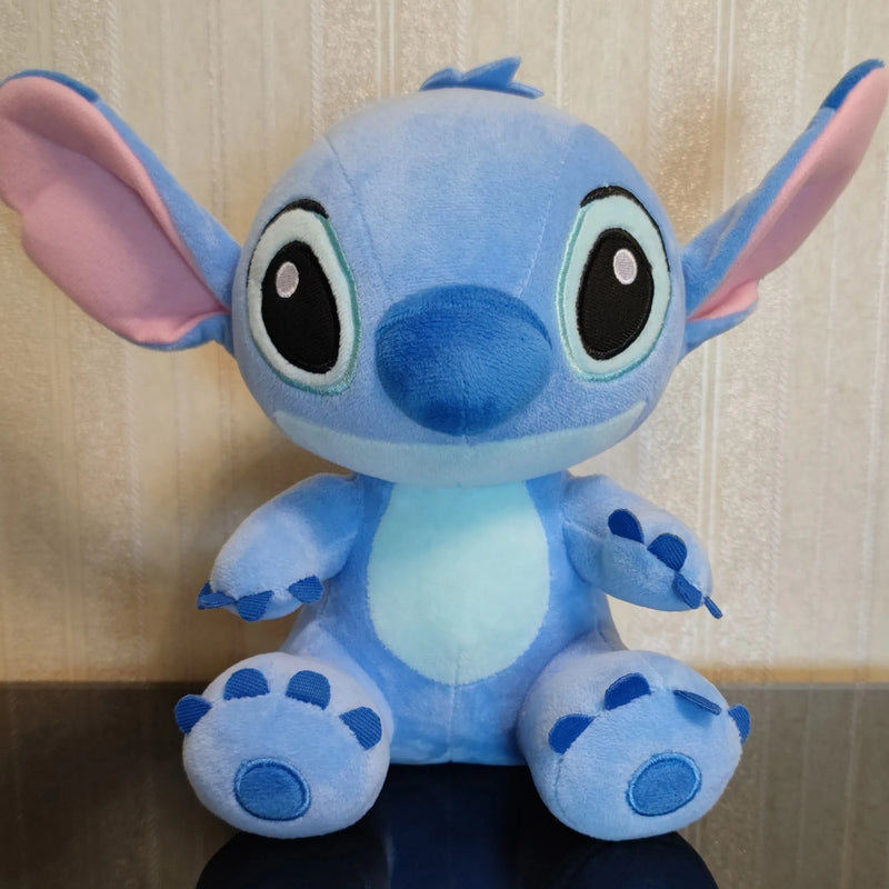 Boneco de pelúcia Stitch, desenhos animados da Disney, Azul e Rosa