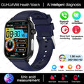 Relógio Inteligente Feminino com chamada Bluetooth, ECG+PPG, Pressão Arterial, Monitor Cardíaco, 380mAH para Android e iOS
