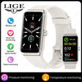 Relógio Inteligente Feminino LIGE HD de 1,47” com Pulseira Esportiva, Fitness, Monitor de Saúde, à Prova D'água para Android e iOS